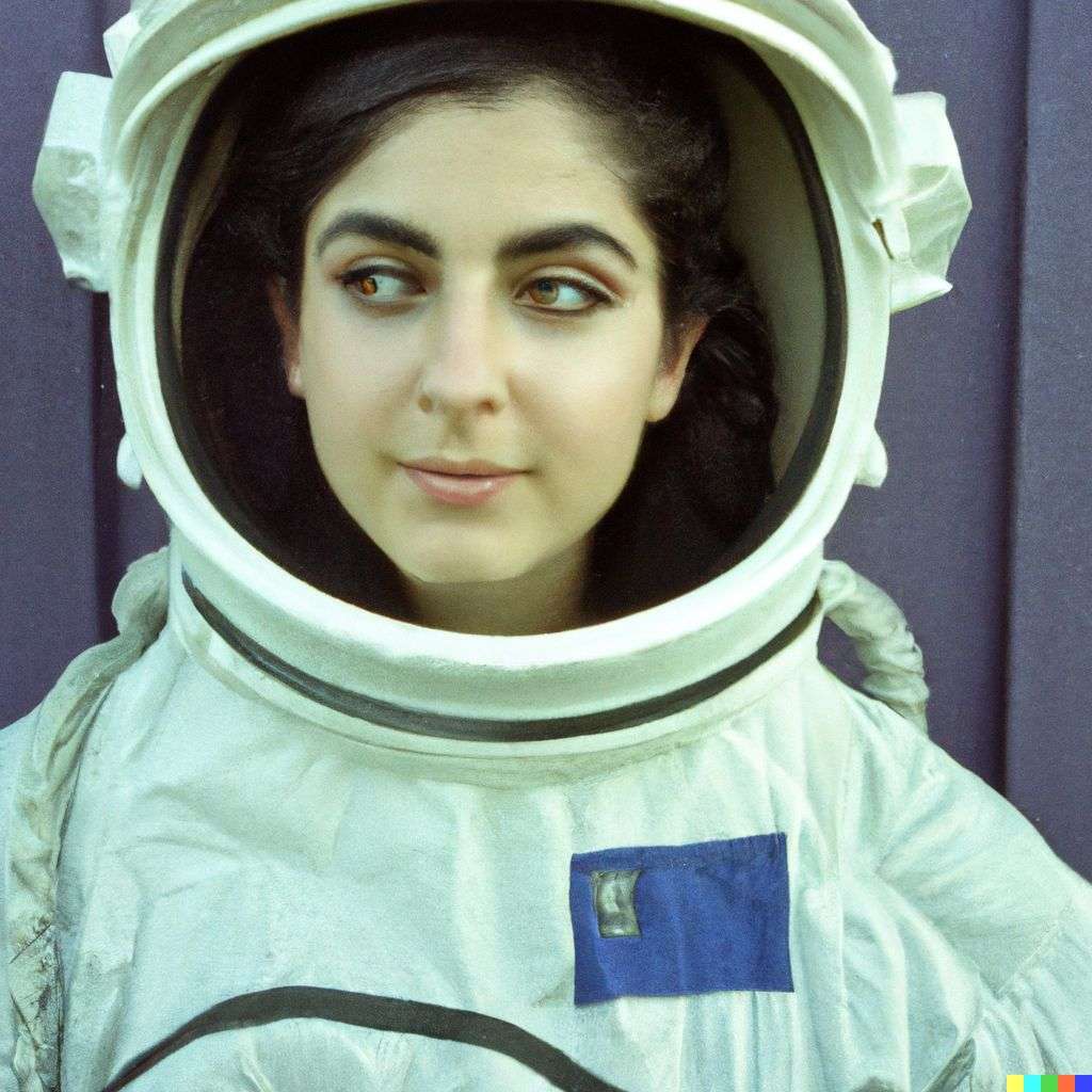 an astronaut, photograph taken on Kodak Gold 200 film
